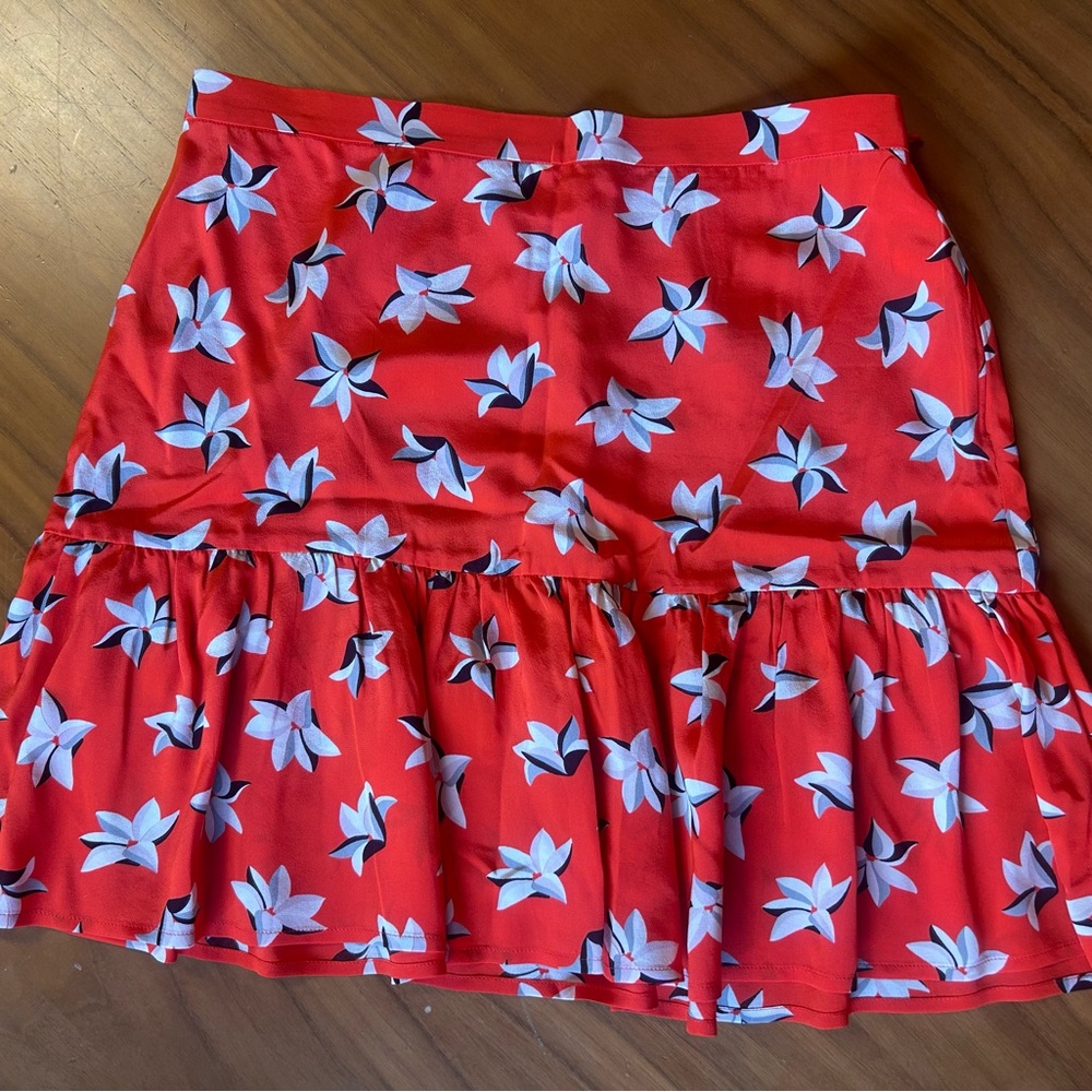 Joie Floral mini skirt with ruffle